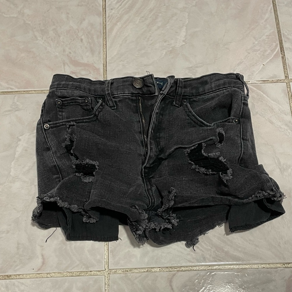Aeropostale Black Ripped Shorts